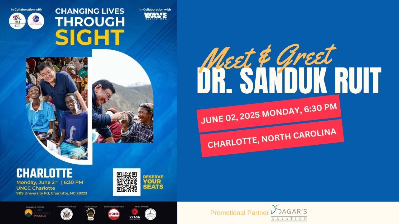 Dr. Sanduk Ruit Meet and Greet on June 2nd 2025, at Charlotte NC || Crafted by DSagars Creation